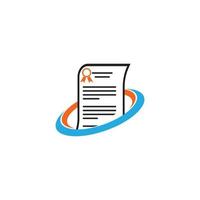 document icon logo vector design