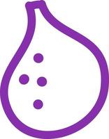 Purple fig, icon illustration, vector on white background