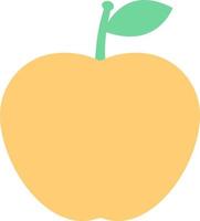 Yellow apple, illustration, on a white background. vector