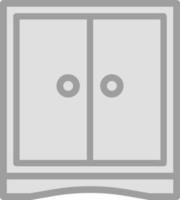 Grey bathroom locker, illustration, on a white background. vector