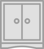 Grey bathroom locker, illustration, on a white background. vector