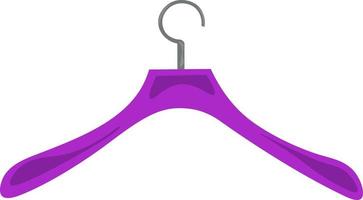 Purple hanger, illustration, vector on white background.