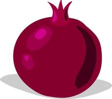 Flat pomegranate, illustration, vector on white background.