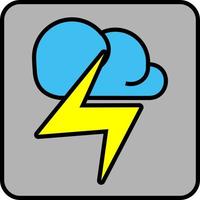 Thunderstorm weather, illustration, vector on a white background.