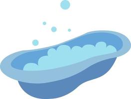 Baby bath, illustration, vector on white background.