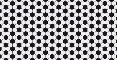 Bola de fondo de fútbol de textura panorámica en blanco y negro - vector