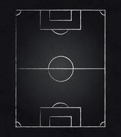 Blackboard background with painted official football markings - Vector