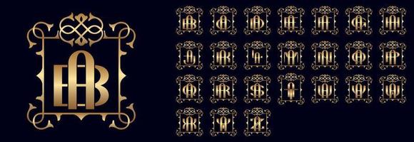 logotipo de diseño de lujo de letras vector