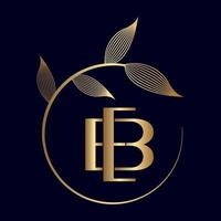 BE or EB luxury leaf logo vector