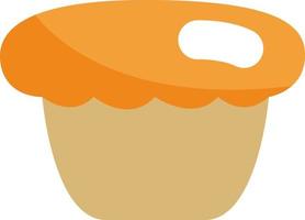 Muffin cake, illustration, vector on a white background.