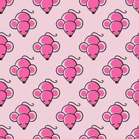 Mouse pattern, illustration, vector on white background