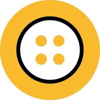 Yellow button, illustration, vector on a white background.