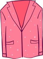 Pink blazer, illustration, vector on white background.