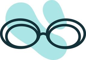 Nerd optical glasses, illustration, on a white background. vector