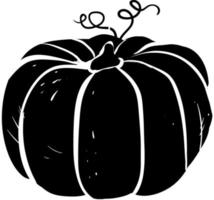 Black pumpkin, illustration, vector on white background