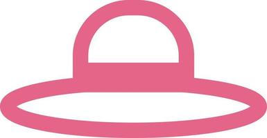 Pink summer hat, illustration, vector, on a white background. vector