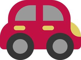 coche de transporte rojo, ilustración, vector sobre fondo blanco.