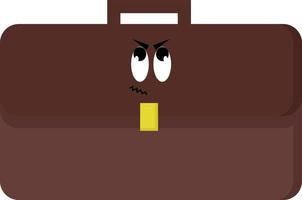 Brown bag, illustration, vector on white background.