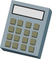calculadora azul, ilustración, vector sobre fondo blanco.