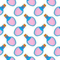 Blue bottle ,seamless pattern on white background. vector