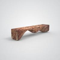 Wooden Bench 3D Image photo