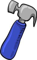 Blue hammer, illustration, vector on white background