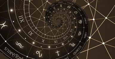 ilustración de fondo de signo de astrología y alquimia foto