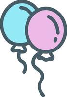 Baby shower balloons, illustration, vector on a white background.