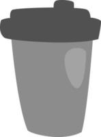 café en vaso de plástico, ilustración, vector, sobre un fondo blanco. vector