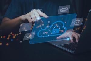 Data cloud computing management big data digital transformation business process strategy internet new technology. photo