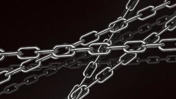 The chain on black background  for abstract or business concept 3d rendering photo