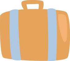 Travel suitcase, illustration, vector, on a white background. vector