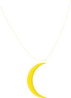 Moon necklace, illustration, vector on white background.