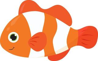 Clown fish, illustration, vector on a white background.