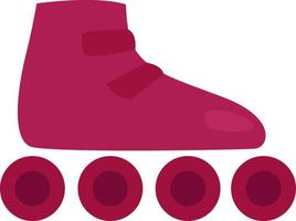 Pink roller skates, illustration, vector, on a white background. vector