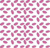 A bunch of pink lips, illustration, vector on white background.