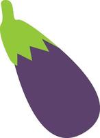 Purple Eggplant, illustration, vector, on a white background. vector