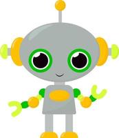 Cute little robot , illustration, vector on white background