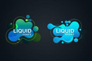 Abstract liquid shape Fluid design vector