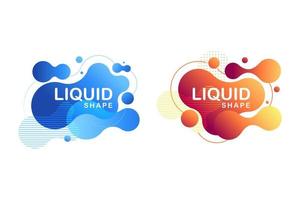 Abstract liquid shape Fluid design vector