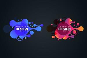 Abstract liquid shape Fluid design vector