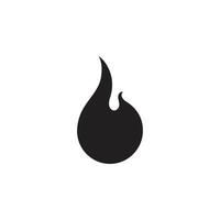 icono de llama diseño vectorial de fuego vector