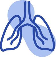 Healthy lungs, illustration, vector on a white background.