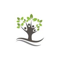 family tree logo template vector