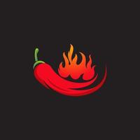 Red hot natural chili icon vector Illustration