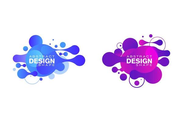 Abstract liquid shape Fluid design
