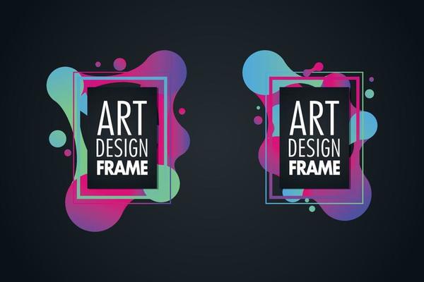 vector frame for text Modern Art graphics