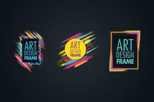 vector frame for text Modern Art graphics