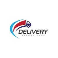 Fast shipping delivery truck vector