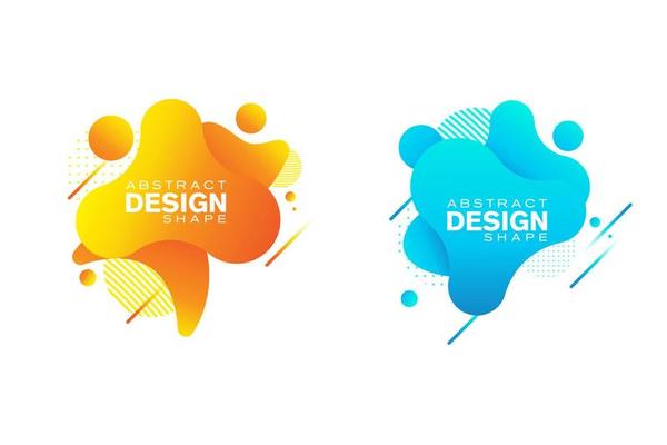 Abstract liquid shape Fluid design